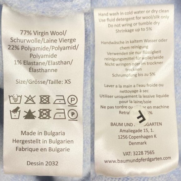 Baum Und Pferdgarten Chow Cable Knit Turtleneck Sweater Women Size XS - Picture 6 of 6